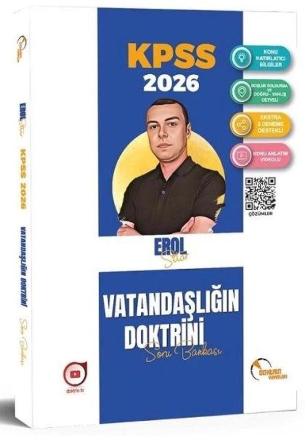 Doktrin 2026 KPSS Vatandaşlık Vatandaşlığın Doktrini Soru Bankası Çözümlü - Doktrin Yayınları - Image 1