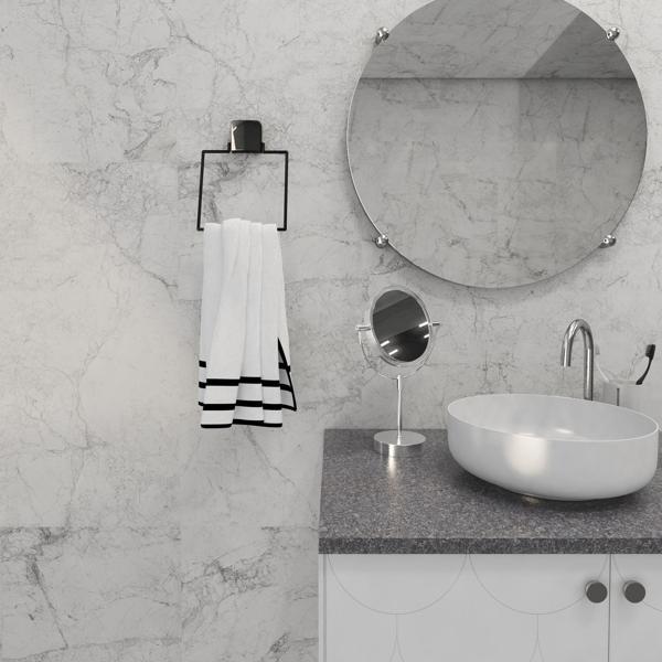 Dekoratif Siyah Metal Kare Havluluk Askı – Yapıştırmalı, Vidasız Pratik Montaj Banyo & Mutfak - Image 1