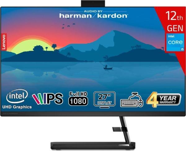 Lenovo İ5-12450H 8Gb 1Tb Ssd 1Tb Hdd W11P 27 Ips Fhd Klavye+Mouse Siyah F0Gj00Yxtr-811W Aıo - Image 1