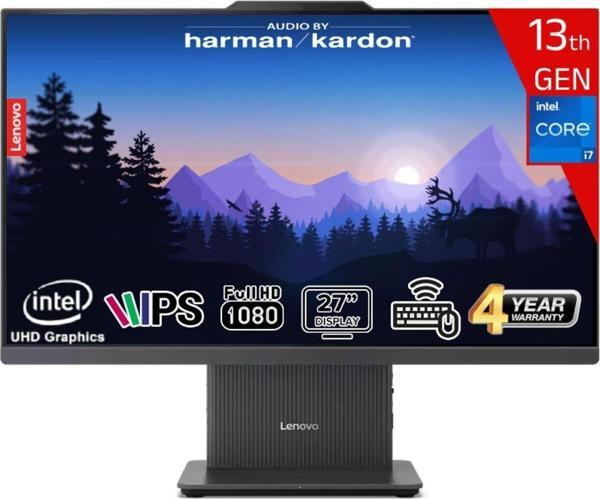 Lenovo Aıo 27Irh9 İ7-13620H 8Gb 512Gb 27 Fhd Ips Freedos Kablosuz Klavye+Mouse Siyah F0Hm00Eutr - Image 1