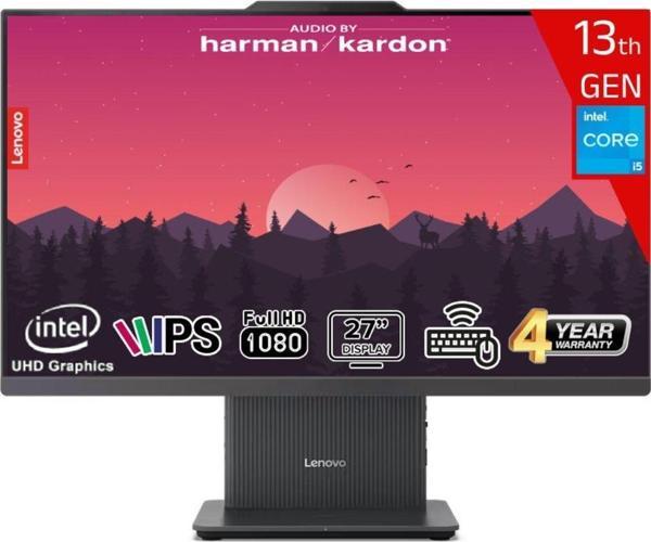 Lenovo İ7-13620H 16Gb Ddr5 512Gb Ssd 27 Fhd Ips Freedos F0Hm00Extr Siyah Aıo Bilgisayar - Image 1