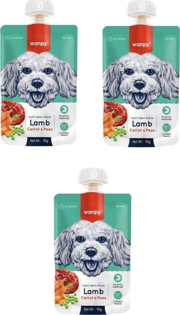 Taze Kuzu Etli & Havuçlu Köpek Et Ezmesi 90 Gr. X 3 Adet - Image 1