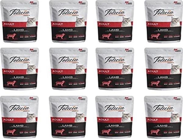 Pouch Kuzu Etli Yetişkin Tahılsız Kedi Maması 85 gr X 12 Adet - Image 1