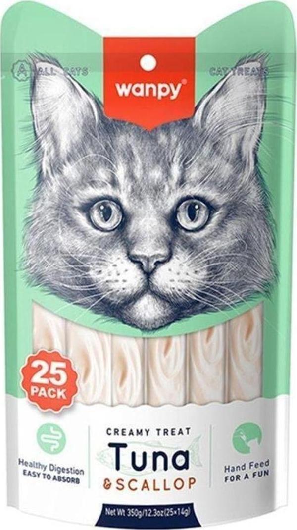 Ton Balıklı ve Deniz Taraklı Sıvı Krema Kedi Ödülü 25x14 gr - Image 1