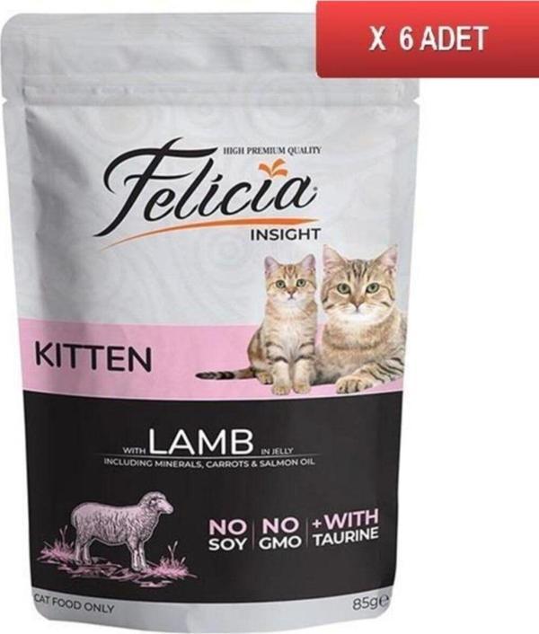 Pouch Kuzulu Yavru Kedi Konservesi Tahılsız 85 gr X 6 Adet - Image 1