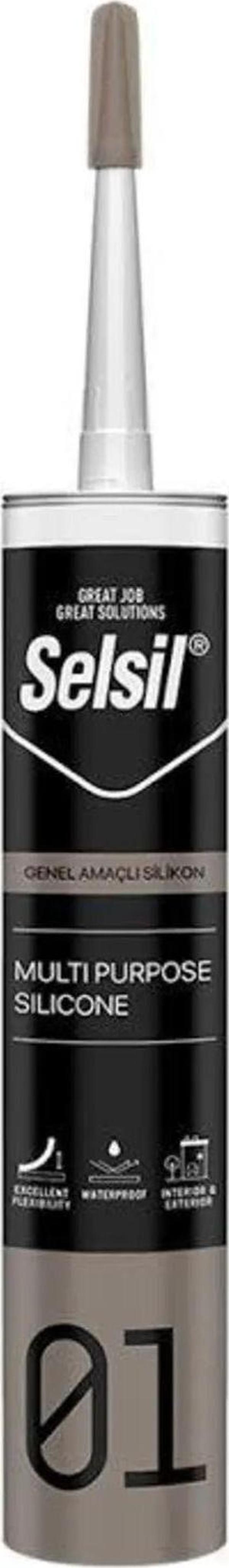 Selsil Genel Amaçlı Gri Silikon 280 Gr - Image 1