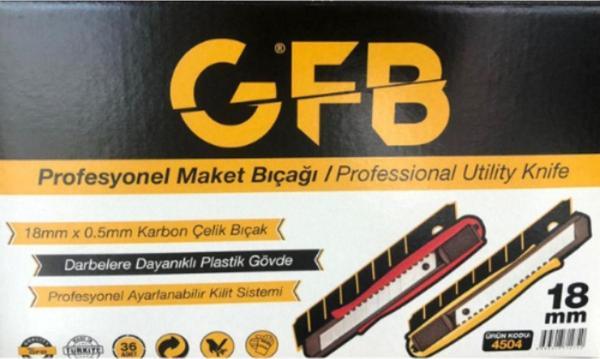Gfb 4504 Plastik Maket Bıçağı 18 Mm - 36 Adet - Image 1