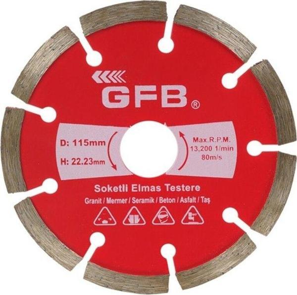 Gfb 2388 Beton-Mermer-Granit Kesici 115 Mm Soketli Elmas Testere - 2 Adet - Image 1