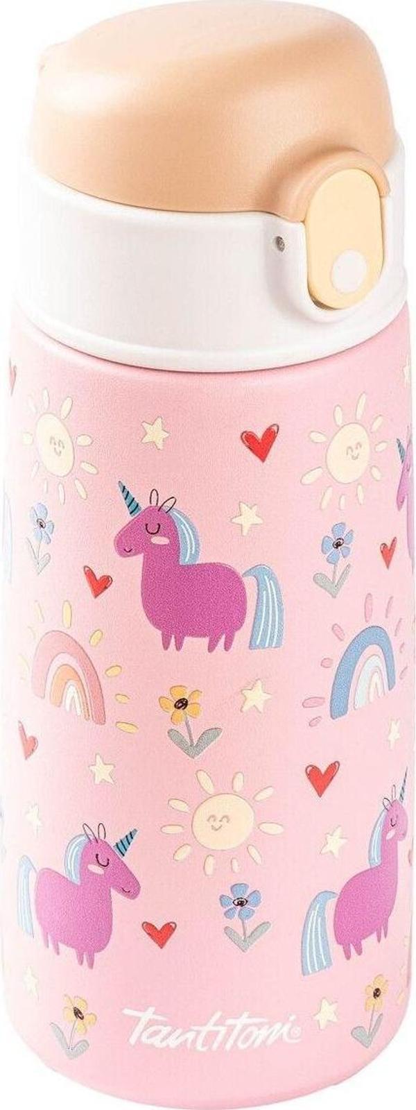 Tantitoni Paslanmaz Çelik Çocuk Termosu 480ml Pembe - Image 1