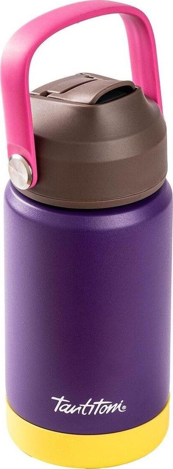 Tantitoni Tutamaçlı Paslanmaz Çelik Pipetli Termos 350ml Mor  - Image 1