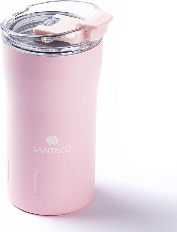 Tantitoni Çift Katmanlı Paslanmaz Çelik Termos Bardak 350ml Pembe - Image 1
