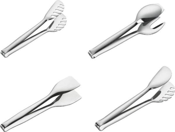 Nehir 4'lü Çelik Maşa Seti (Pasta Maşa+Servis Maşa+Makarna Maşa+Salata Maşa) - Image 1