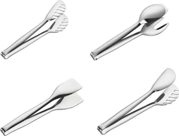 Nehir 4'lü Çelik Maşa Seti (Pasta Maşa+Salata Maşa+Servis Maşa+Makarna Maşa) - Image 1