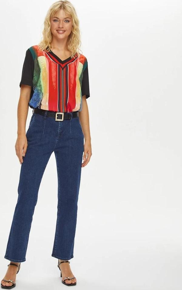 Faik Sönmez Pensli Slim Fit Kadın Jean Pantolon 69357 - Image 1