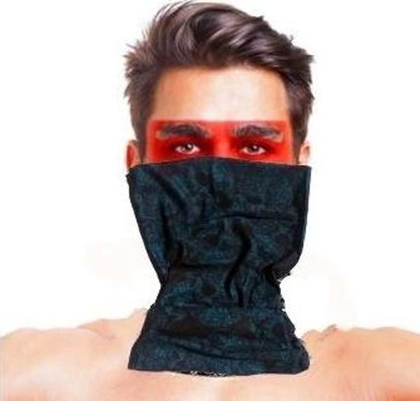 Baf Bandana Çoklu Kafatası Mavi Siyah Maske - Image 1