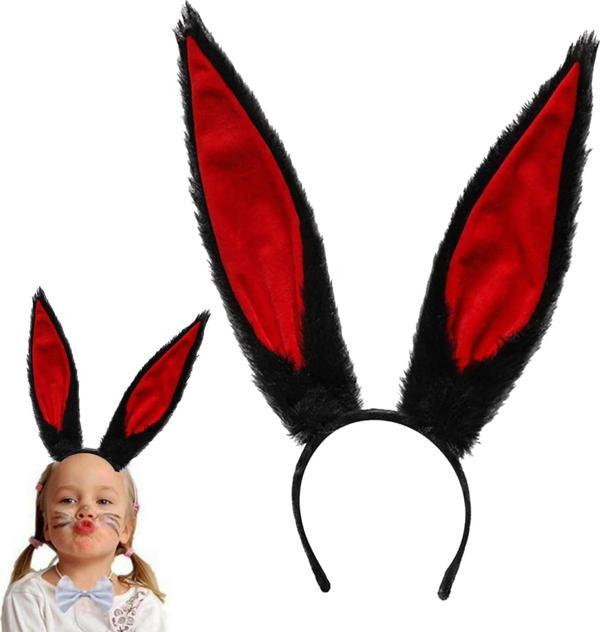 Peluş Malzemeden İmal Mega Boy Şekil Verilebilir Tavşan Kulağı Siyah 14x43 Cm - Image 1