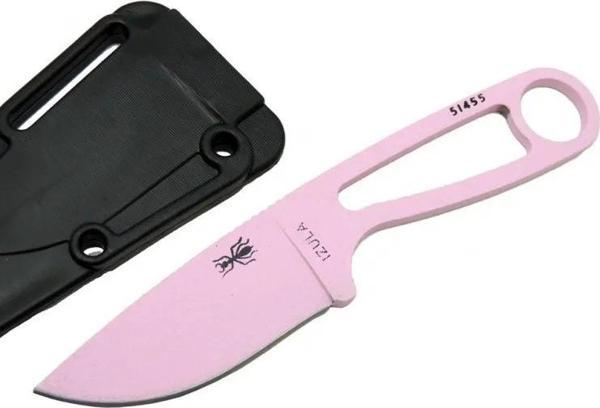 İzula Esee 51455pnk Pembe Kamp Bıçağı 16 Cm - Komple Metal, Plastik Kılıflı - Image 1