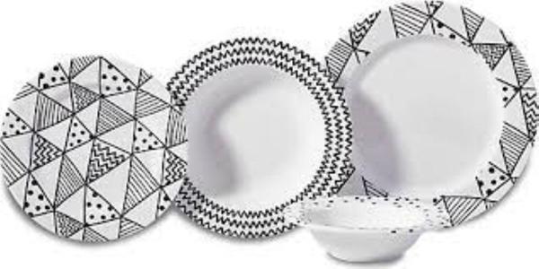 KORKMAZ Natura Collection 24 Parça Yuvarlak Yemek Takımı 9090303A8787 - Image 1