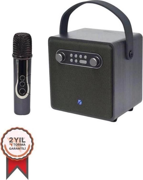 Bts-1688 Yeşil Mikrofonlu Karaoke Bluetooth Hoparlör - Image 1