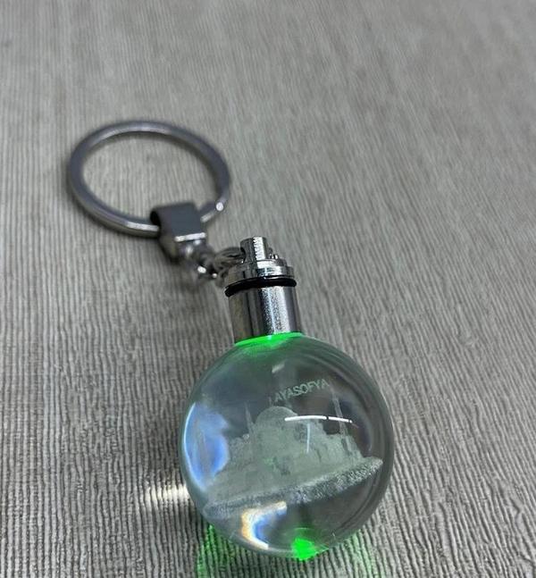Ledli Ayasofya Tasarımı Kristal Anahtarlık Alk3803 - Image 1