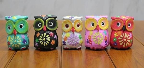 Ahşap 5'li Baykuş Seti Polos:6 - Image 1