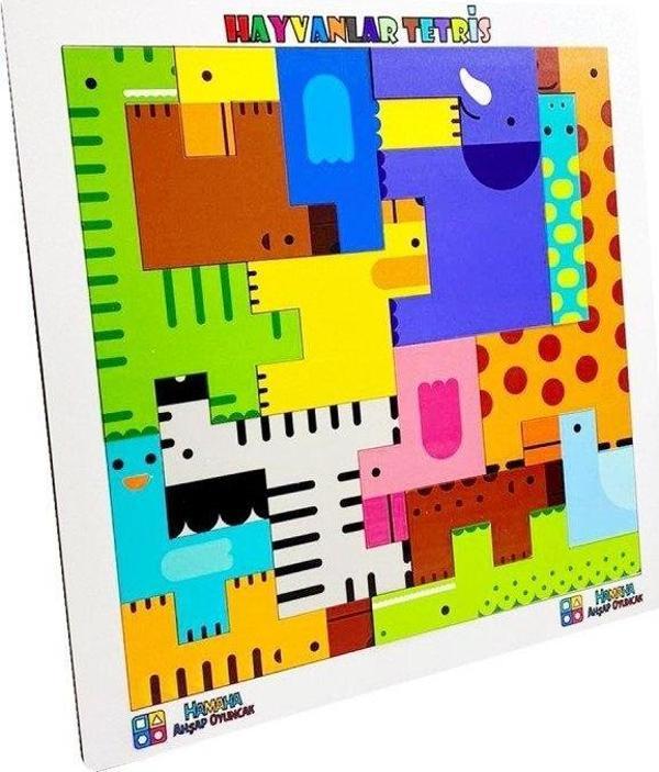 Ahşap Hayvanlar Bul Tak Tetris - 20x20 Cm - Image 1