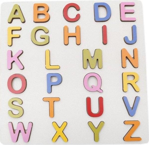 Ahşap Renkli Bul Tak Harfler - Image 1