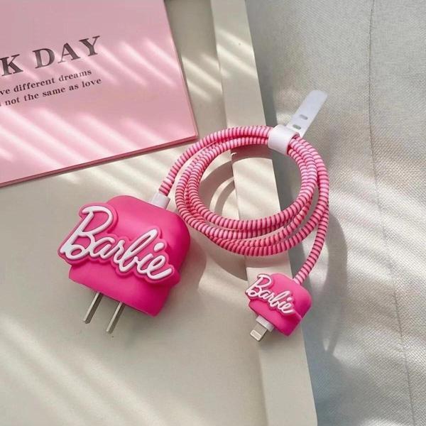 İphone 18w/20w Uyumlu Barbie Şarj Kılıfı, Şarj Kablosu Örme Aparatı, Toparlayıcı - Image 1