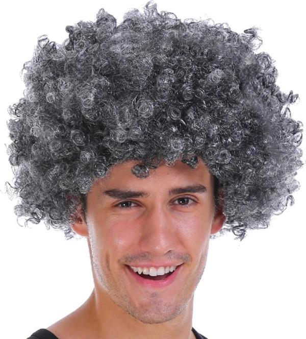 Gri Renk Kabarık Bonus Peruk Afro Takma Saç - Image 1