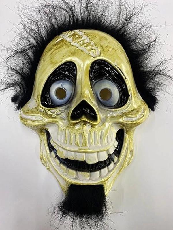 Siyah Peluş Saçlı Coco Hector Rivera Maskesi 25x23 Cm - Image 1