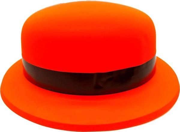 Neon Partisi Turuncu Renk Melon Plastik Parti Şapkası - Image 1