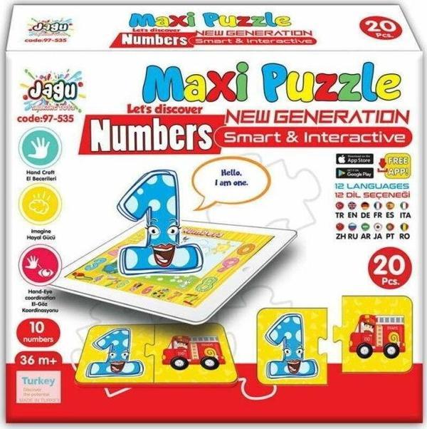 Maxi 2 Parçalı Konuşan Puzzle - Sayılar - Image 1