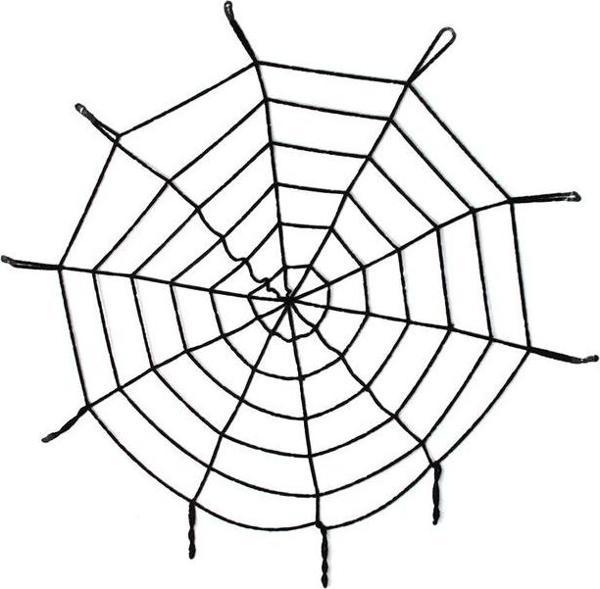 Halloween Cadılar Bayramı Örümcek Ağ Dekor Siyah 1.5 Metre - Image 1