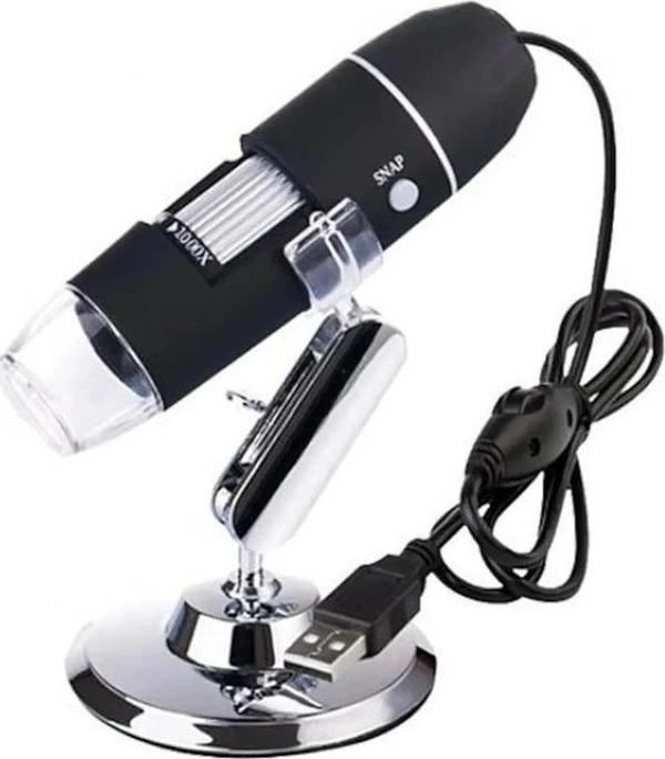 1600x Usb Dijital Mikroskop Kamera Endoskop 8led Büyüteç Metal Standı - Image 1