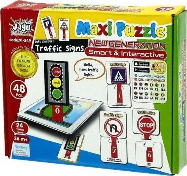 Trafik İşaretleri Puzzle - 48 Parça - Image 1