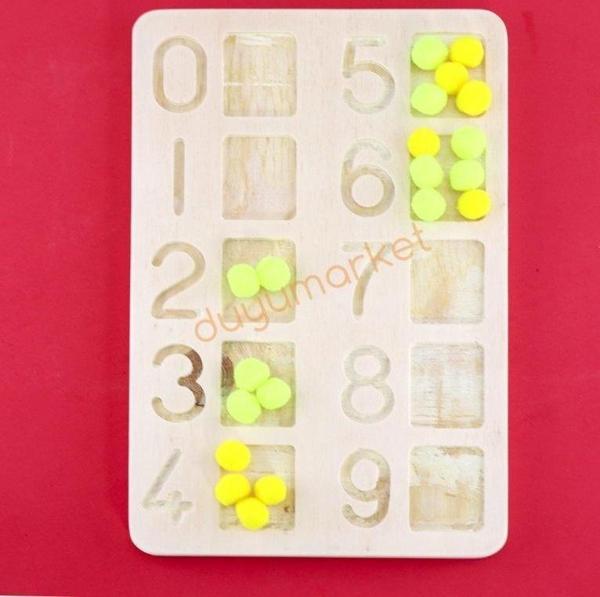 Montessori Eğitici Ponponlu Rakamlar - Image 1