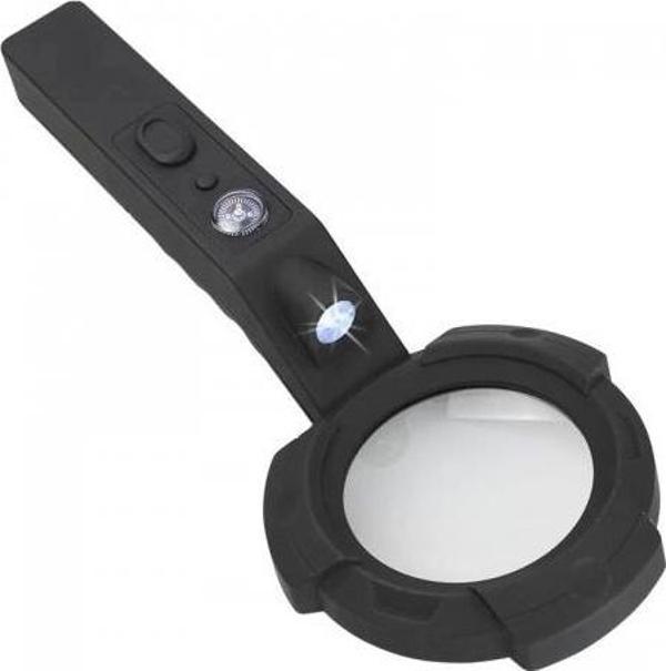 7 Led Aydınlatma,fener,pusula,4x Büyütme Okuma Büyüteç  Th600557 - Image 1
