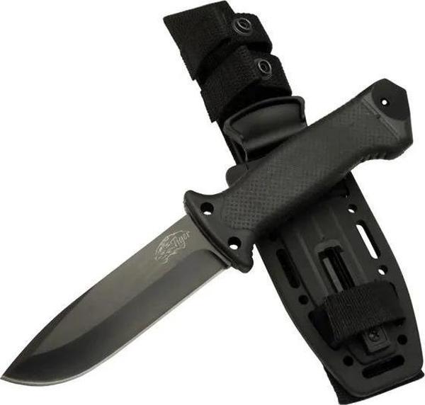 Tiger Tactical Htm 3321 A Siyah Outdoor / Survival Bıçak 27cm - Kauçuk Sap, Kılıflı, Kutulu - Image 1