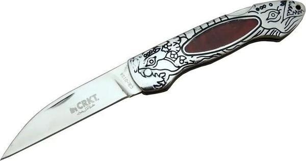 Cr 0124 Rd Kamp Çakı 20 Cm - Metal Desenli Sap, Kılıflı, Kutulu - Image 1