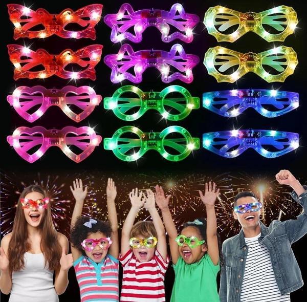 Led Işıklı Karışık 6 Model Yanar Söner Parti Gözlüğü 12 Adet - Image 1