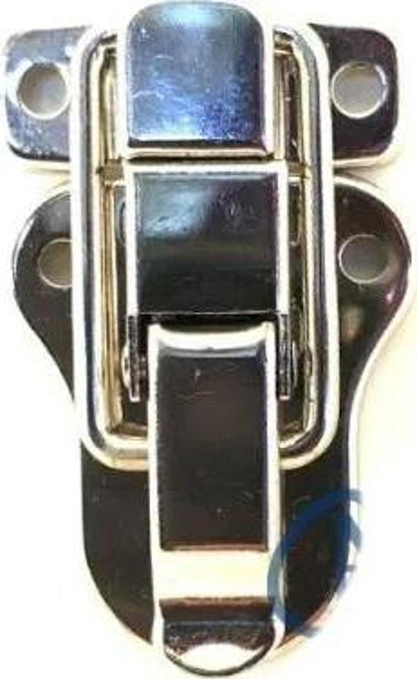 Sandık, Kutu Klipsi, Ön Kilidi - 48x30mm, Nikel, 1 Adet - Image 1