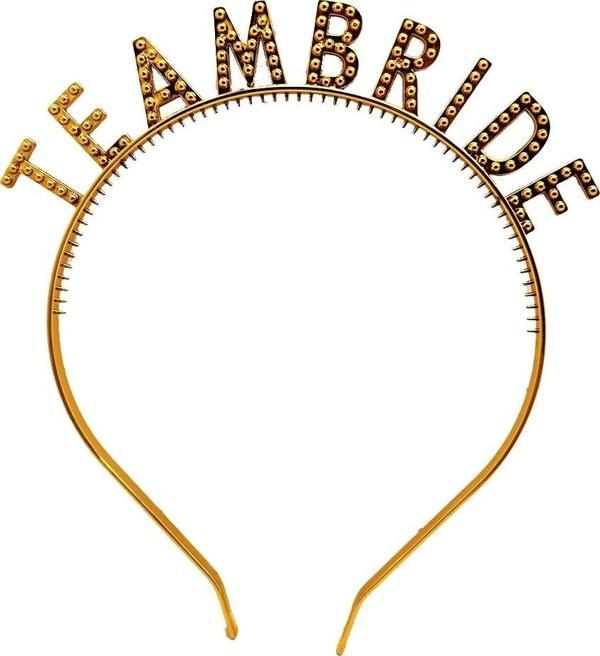 Altın Renk Team Bride Taç – Gelin Ve Nedime Tacı - Image 1