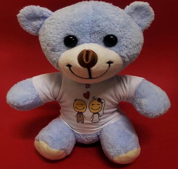 Mutlu Çift Tişörtlü Peluş Ayı - Image 1