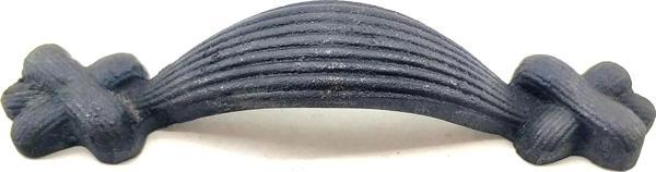 Antika Tarz Dekoratif Pirinç Örgü Mobilya Kulbu - 22x120 Mm, Oksit - Image 1
