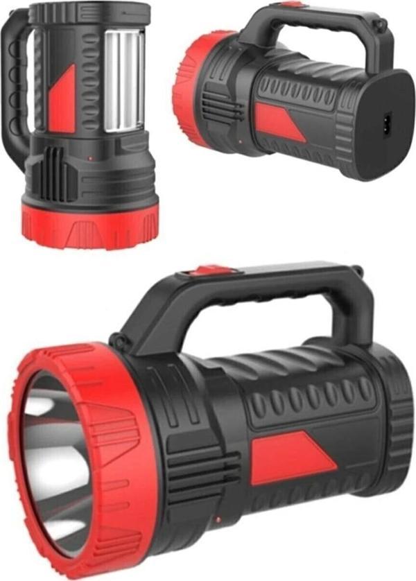 Silver Projektör 15w Led Şarjlı El Feneri Ve X2 Tüp 26smd Led Çift Yönlü - Image 1