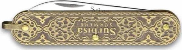61803 Pirinç İşlemeli Sürmene Çakısı 5,5 Cm - Tek Bıçaklı - Image 1