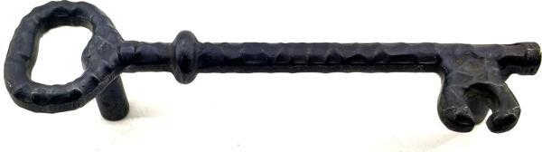 Antika Tarz Dekoratif Pirinç Anahtar Şeklinde Kapı Çekme Kolu, Mobilya, Sandık, Kutu Kulbu - 128mm,  - Image 1