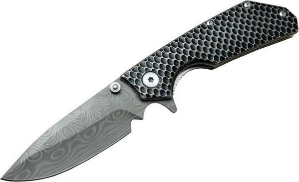 Damascus Dms 2 16 Gri Kamp Çakı 21cm- Yarı Otomatik, Kemerlikli, Metal Sap - Image 1