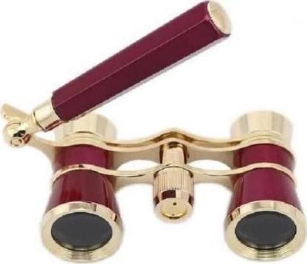 Nefis Işlemeli, Tiyatro / Opera Dürbünü 3x25 Prinç Metal Kaplamalı Retro Kahverengi - Image 1