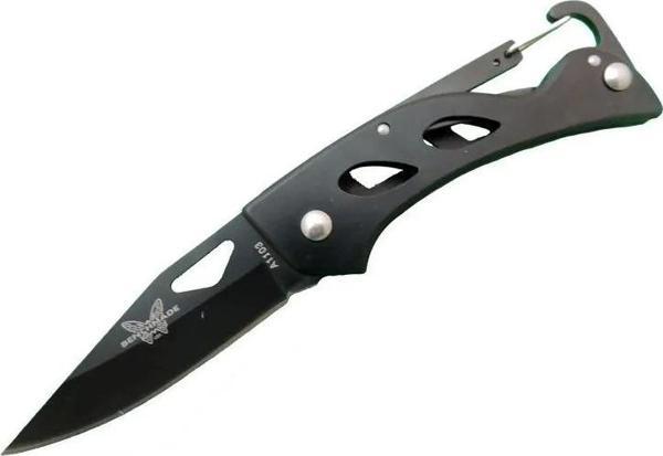 A1103b Siyah Kamp Çakı 15 Cm - Kancalı Metal Saplı - Image 1